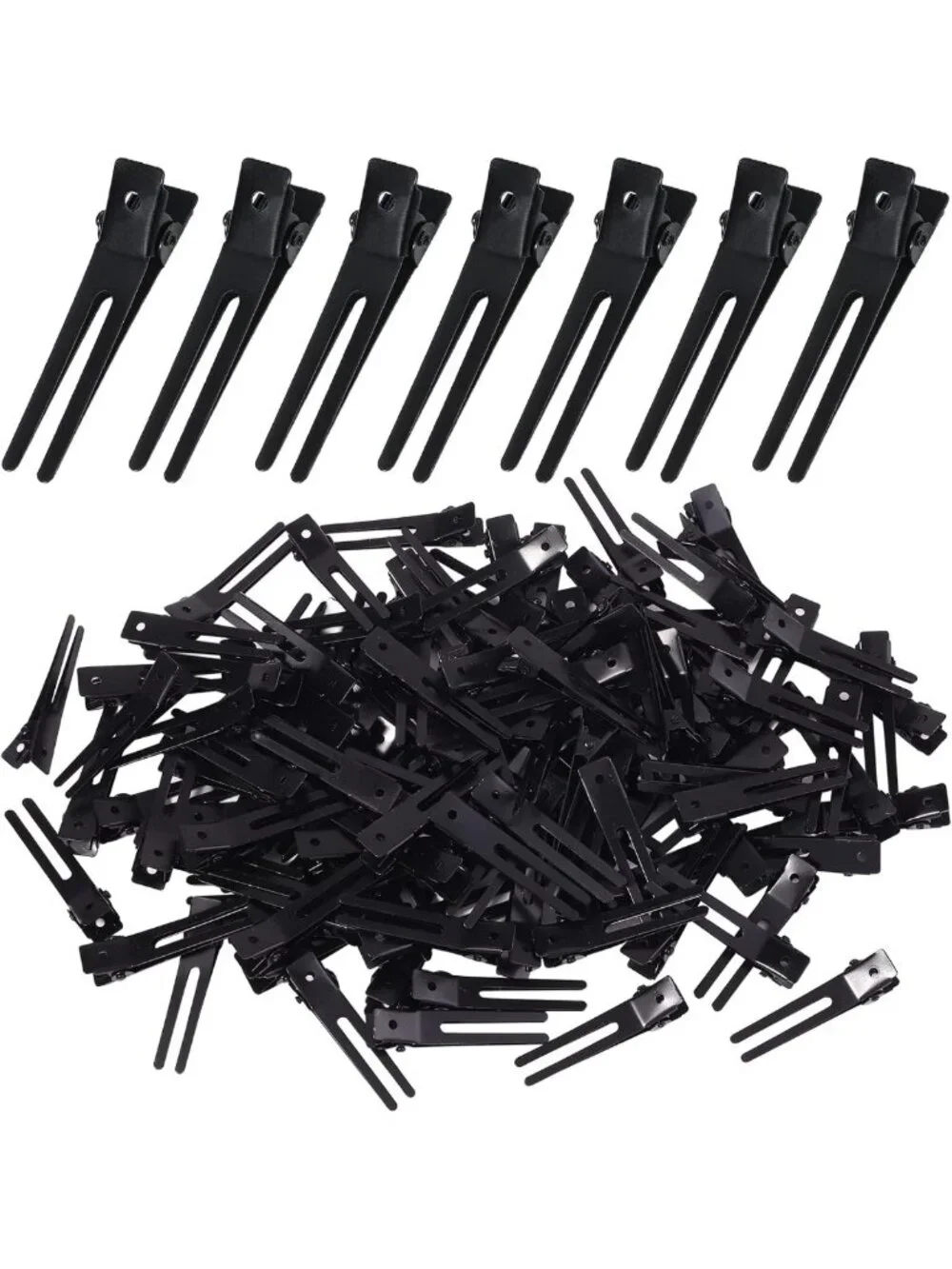 120pcs Double Prong Curl Clips - Stainless Steel Hair Clips for Pin Curls & Bows